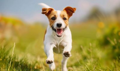 Bild von einem glücklichen und gesunden Hund